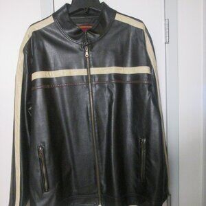 Vintage Parts Faux Leather Biker's Moto Jacket